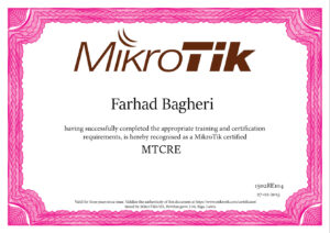 Bagheri - Mikrotik MTCRE